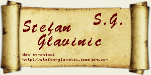Stefan Glavinić vizit kartica